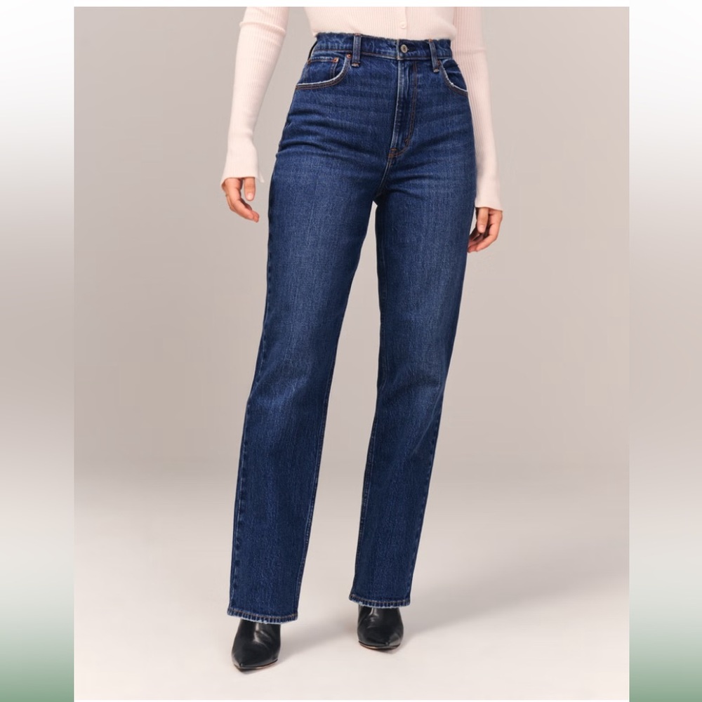 Curve Love Ultra High Rise 90s Straight Jean | 28L | Dark Wash